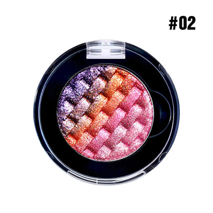 7-Color Woven Rainbow Eyeshadow Powder Chameleon Metallic Highlight 26mm