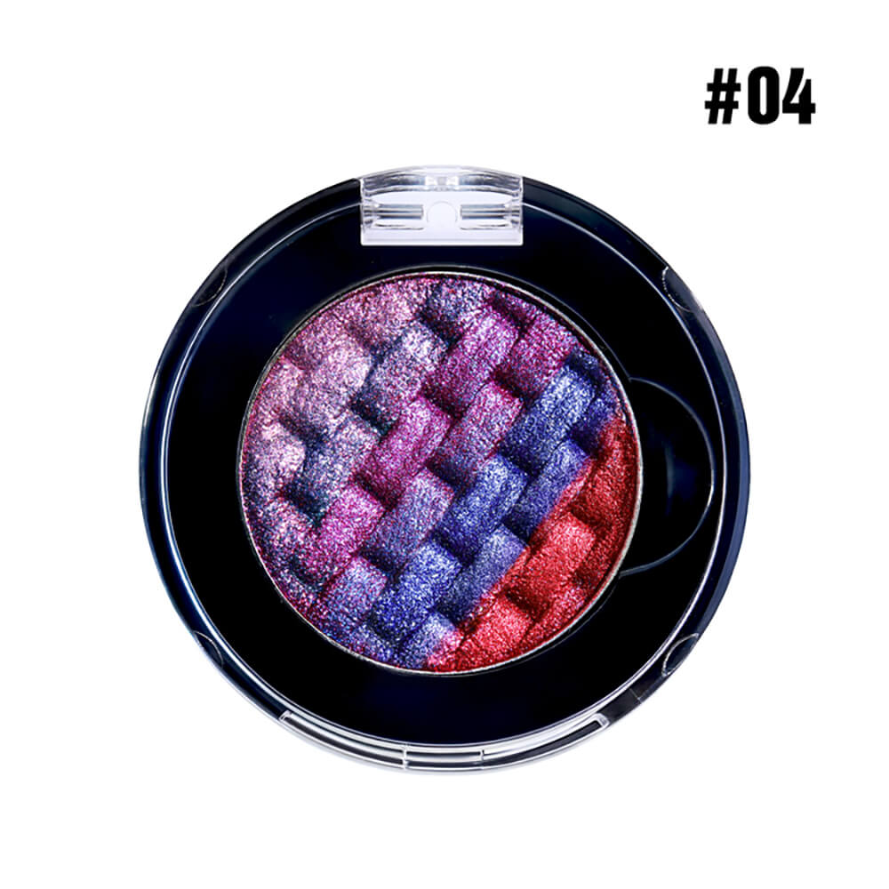 7-Color Woven Rainbow Eyeshadow Powder Chameleon Metallic Highlight 26mm
