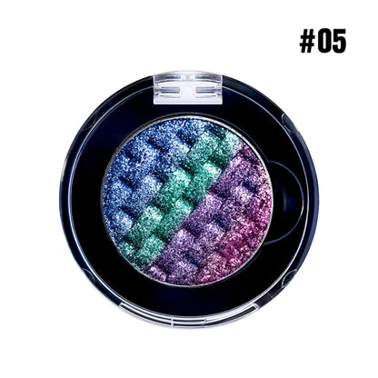7-Color Woven Rainbow Eyeshadow Powder Chameleon Metallic Highlight 26mm
