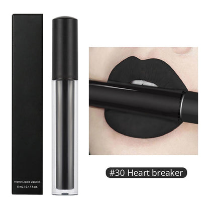 30-color Brown Matte Liquid Lipstick Nude Velvet Mist Lip Cream Cruelty-free