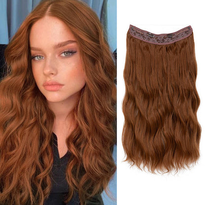 Hair extensions halo hair wig women wigs long curly hair chemical fiber