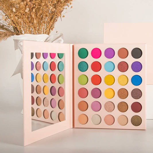 30 Color Pink Eyeshadow Palette Matte High Pigmented Waterproof Long Lasting