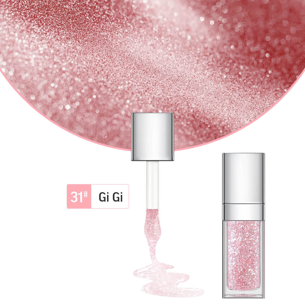 48 Colors Lip Oil Fruit Lip Gloss Lip Plumping Oil Vegan Moisturizing Silver-Plated Tube