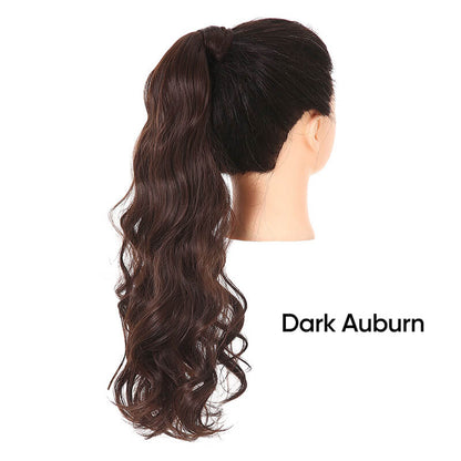 17 colors wigs hair extensions strapped ponytail long curly hair 50cm