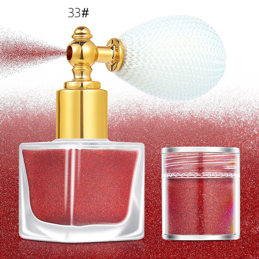 26 color highlighter powder glitter spray for face body hair (1 bottle of spray + 1 refill)