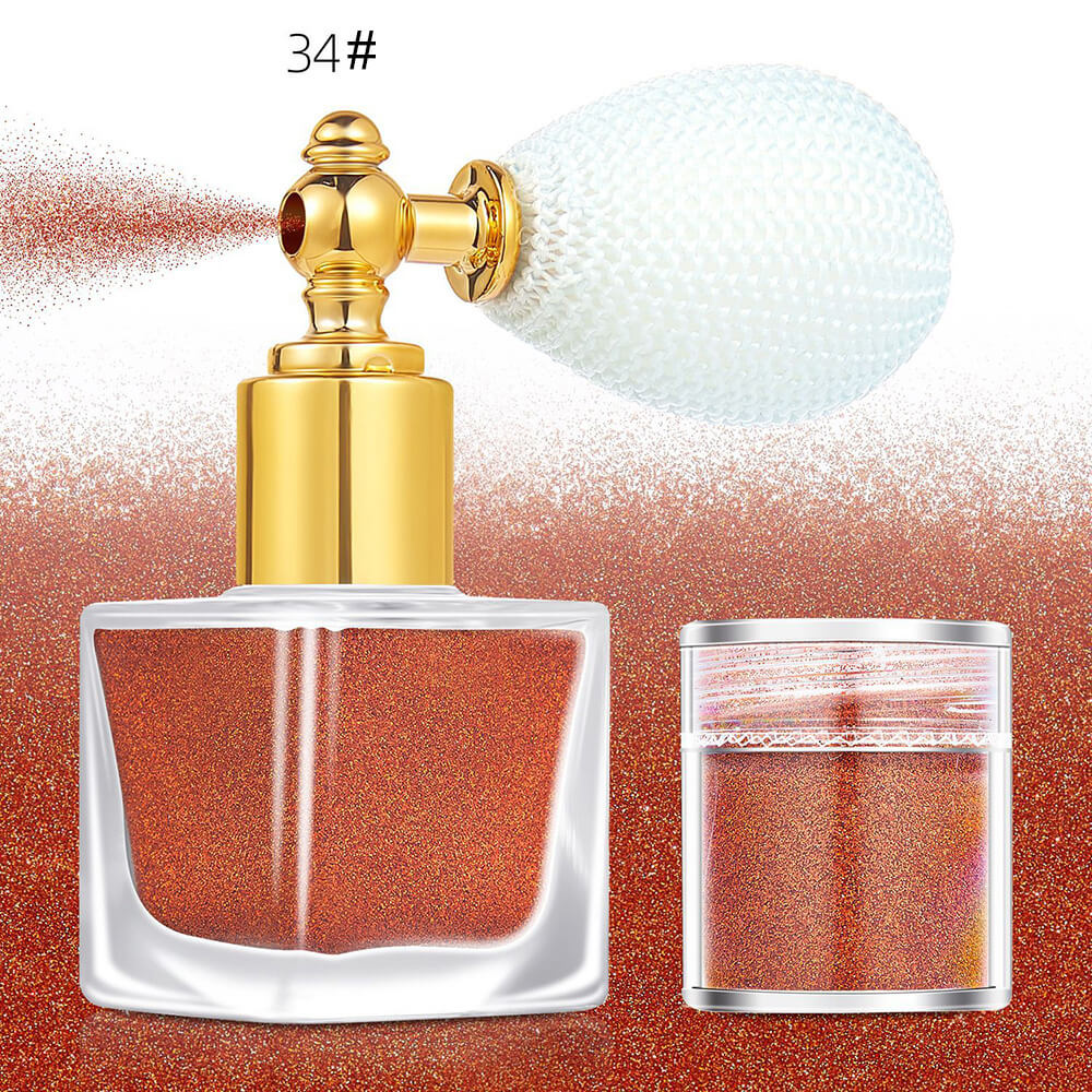 26 color highlighter powder glitter spray for face body hair (1 bottle of spray + 1 refill)