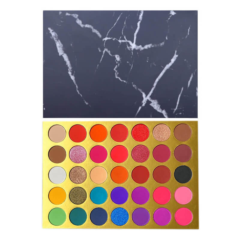 35 color eyeshadow palette matte marble black high pigmented waterproof