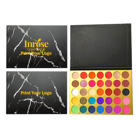 35 color eyeshadow palette matte marble black high pigmented waterproof