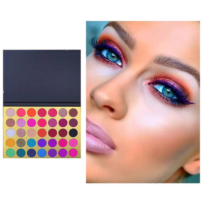 35 color eyeshadow palette matte marble black high pigmented waterproof