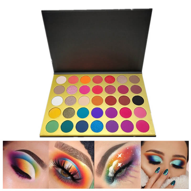 35 color eyeshadow palette matte marble black high pigmented waterproof