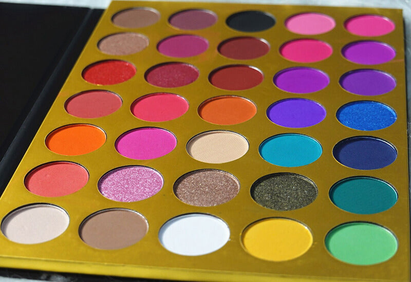 35 color eyeshadow palette matte marble black high pigmented waterproof
