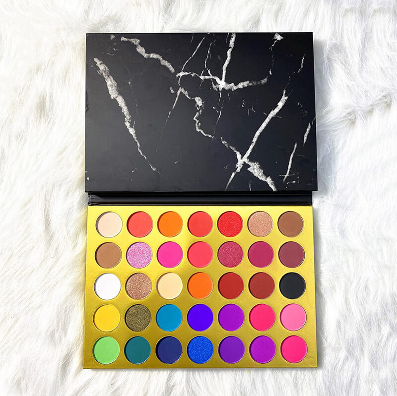 35 color eyeshadow palette matte marble black high pigmented waterproof