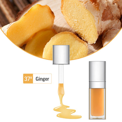 48 Colors Lip Oil Fruit Lip Gloss Lip Plumping Oil Vegan Moisturizing Silver-Plated Tube