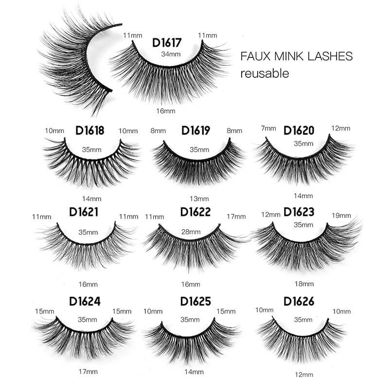 3D false eyelashes fake eyelash chemical fiber thick natural lash