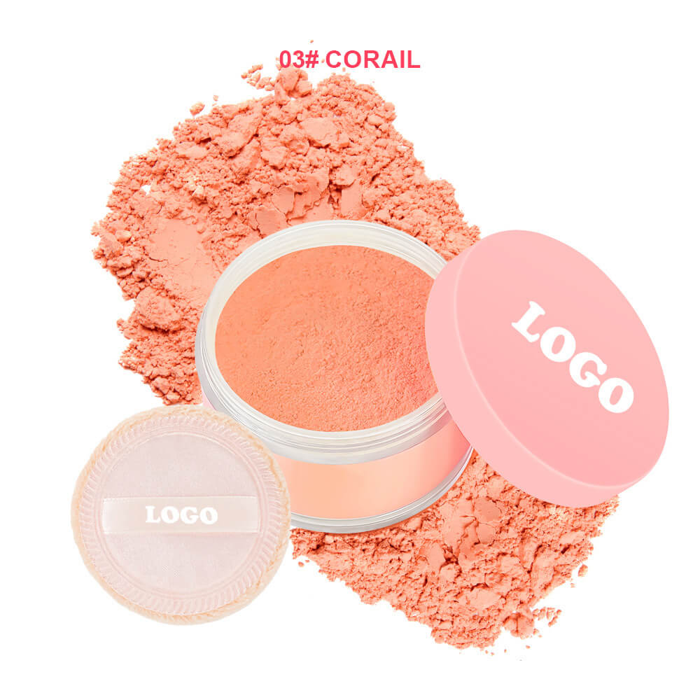 6-Color Blush Loose Powder Oil-Control Long-Lasting Waterproof Non-Caking Vegan