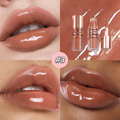 9-Shade Chocolate Lip Glaze Moisturizing Lip Gloss Non-Sticky Lip Oil