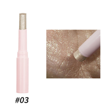 6-Color Jelly Eyeshadow Stick Pearlescent High Pigment Highlighter Stick Vegan