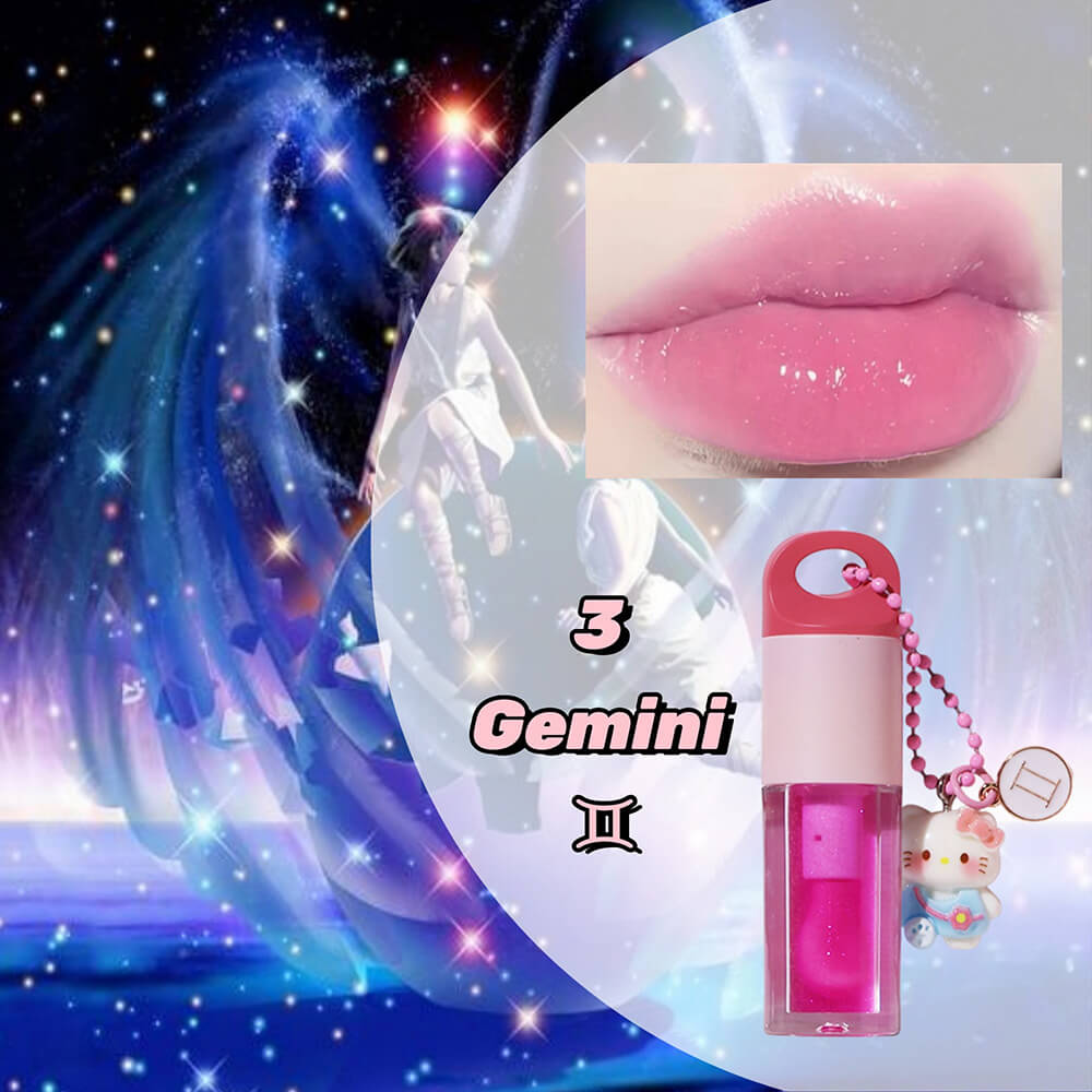 12 Magic Lip Oil Color-Changing Plumping Moisturizing Lip Gloss 12 Constellation Pendant