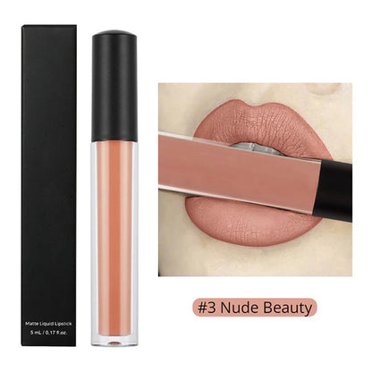 30-color Brown Matte Liquid Lipstick Nude Velvet Mist Lip Cream Cruelty-free