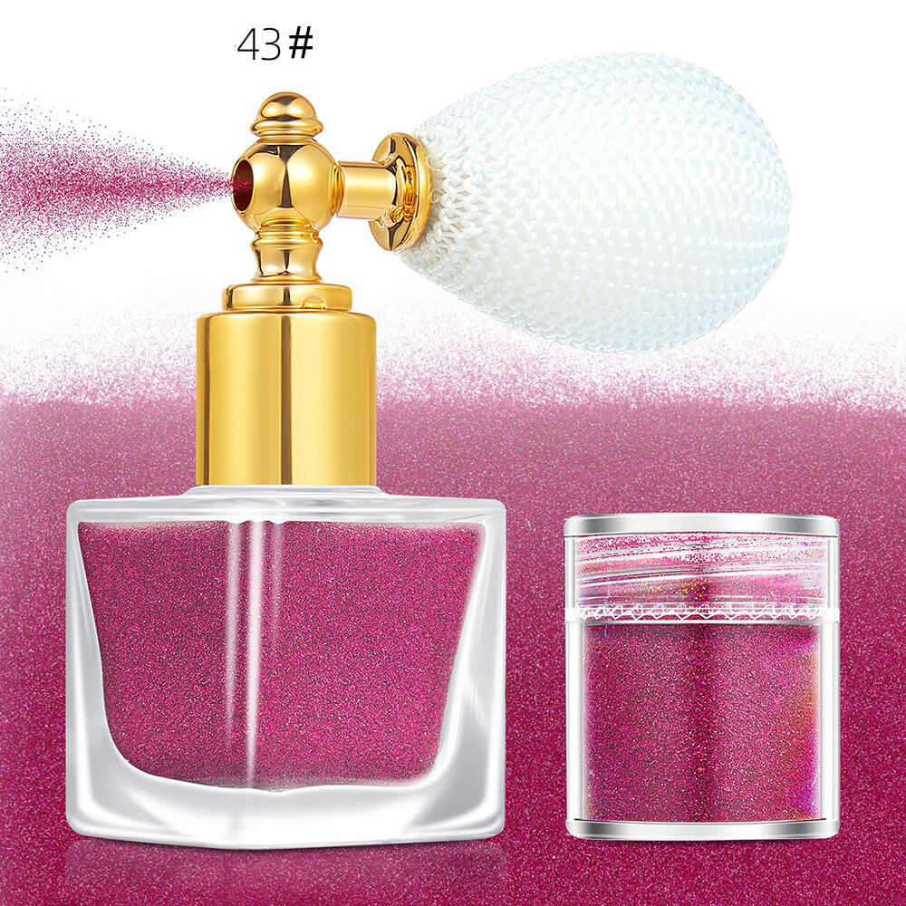 26 color highlighter powder glitter spray for face body hair (1 bottle of spray + 1 refill)