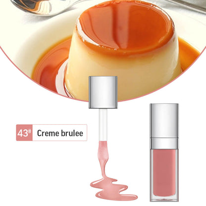 48 Colors Lip Oil Fruit Lip Gloss Lip Plumping Oil Vegan Moisturizing Silver-Plated Tube