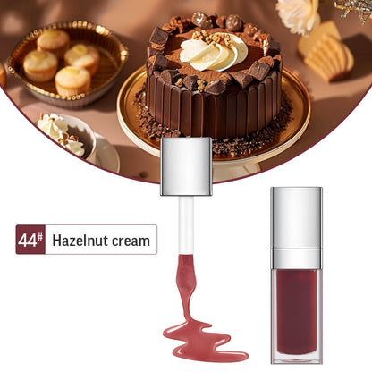 48 Colors Lip Oil Fruit Lip Gloss Lip Plumping Oil Vegan Moisturizing Silver-Plated Tube