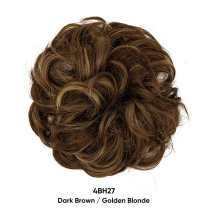 Curly hair buns wigs ball head wigs elastic hair buns flower