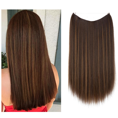 Hair extensions women wigs natural wig one-piece long straight hair