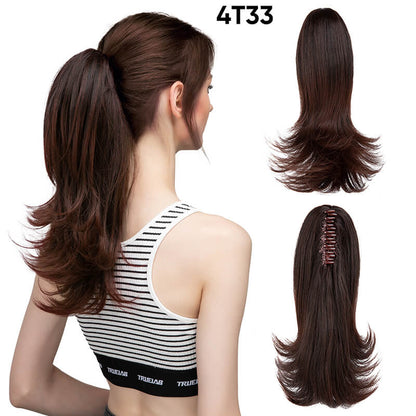 Short wigs hair extensions curly ponytail natural fluffy ponytail with clip