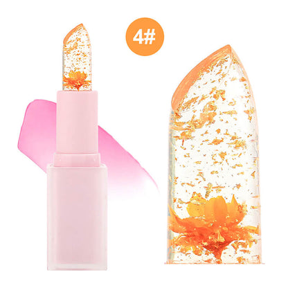 5 color lip balm flower lipstick color change hydrate long lasting