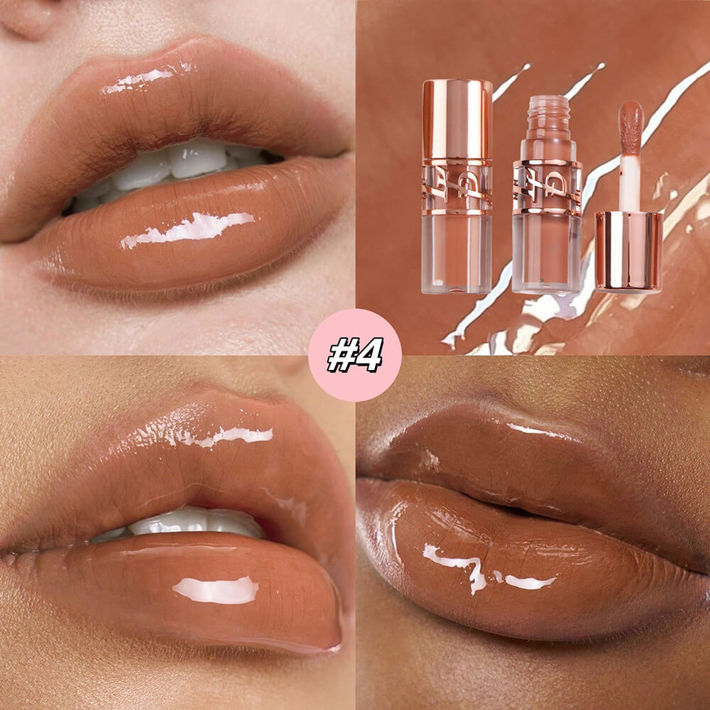 9-Shade Chocolate Lip Glaze Moisturizing Lip Gloss Non-Sticky Lip Oil