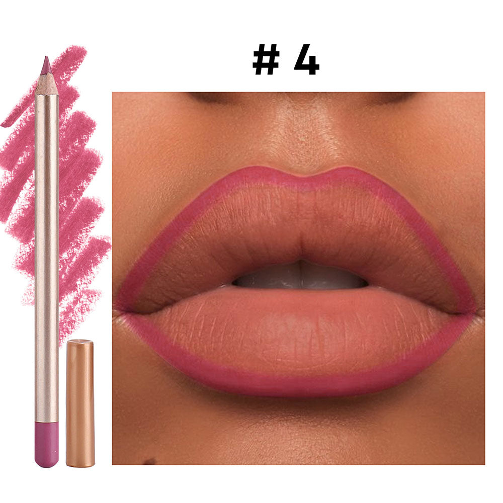 13 Color Matte Lip Liner Nude Wooden Lipstick Waterproof Long-Lasting Vegan