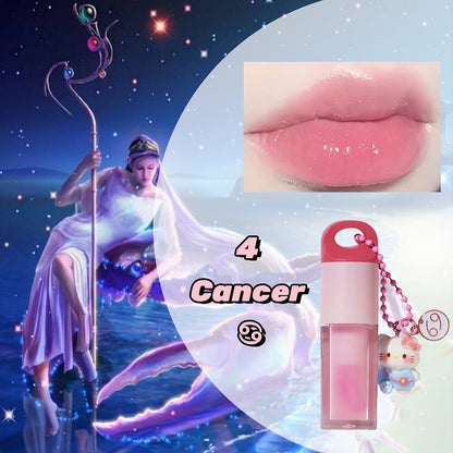 12 Magic Lip Oil Color-Changing Plumping Moisturizing Lip Gloss 12 Constellation Pendant