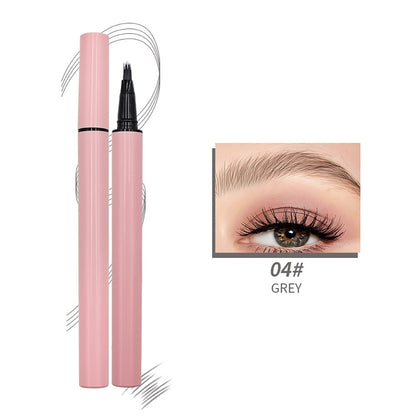 5 Color Liquid Eyebrow Pencil Waterproof Non-Smudge Four-Pronged Brow Pen