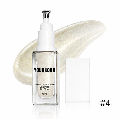 5-color Hyaluronic Acid Lip Gloss Ceramide Moisturizing Massage Head 15ml