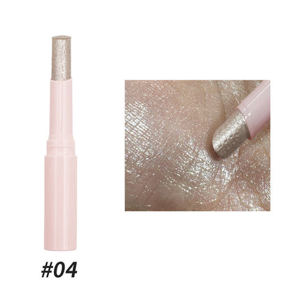 6-Color Jelly Eyeshadow Stick Pearlescent High Pigment Highlighter Stick Vegan