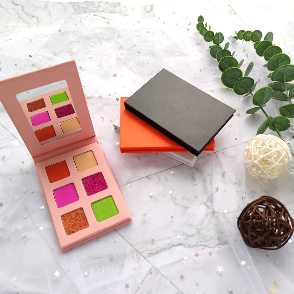 6 color DIY eyeshadow palette square color 22mm high pigmented waterproof