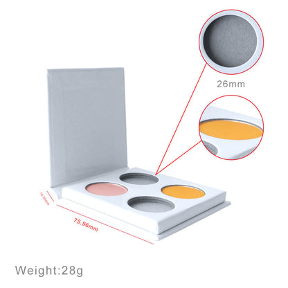 4 color DIY eyeshadow palette 26mm high pigmented private label