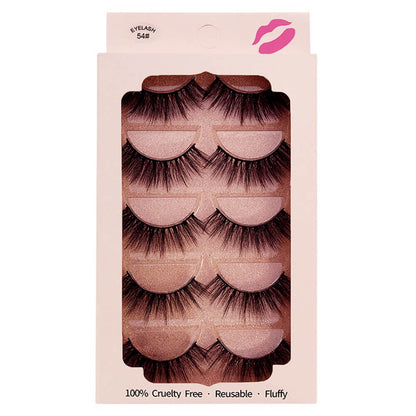 3D mink false eyelash reusable natural lash thick easy to wear cruelty free