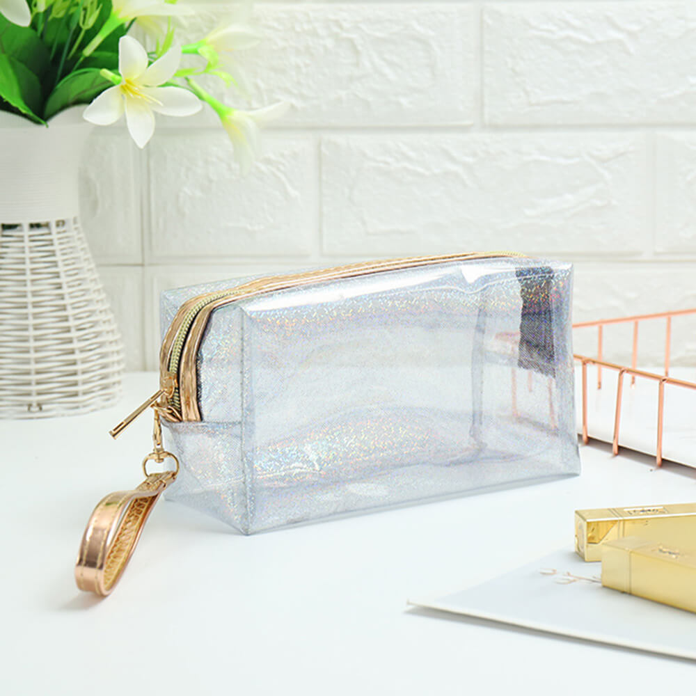 8 color makeup bag pvc zipper storage bag travel waterproof