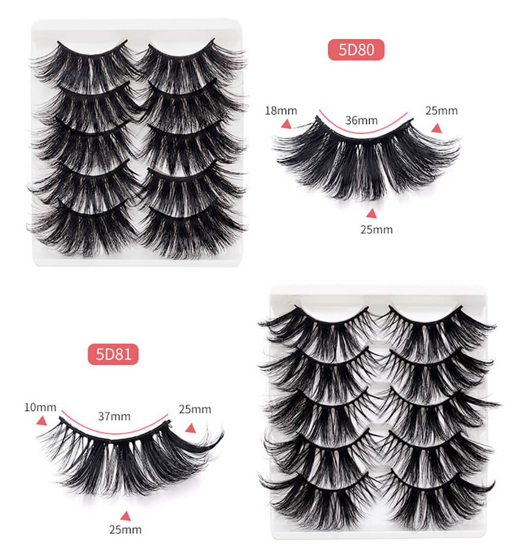 25mm 5D mink eyelashes false eyelash lengthen thicken volume