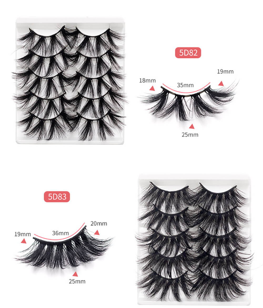 25mm 5D mink eyelashes false eyelash lengthen thicken volume