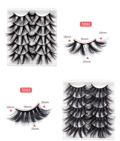 25mm 5D mink eyelashes false eyelash lengthen thicken volume