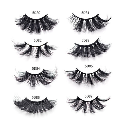25mm 5D mink eyelashes false eyelash lengthen thicken volume