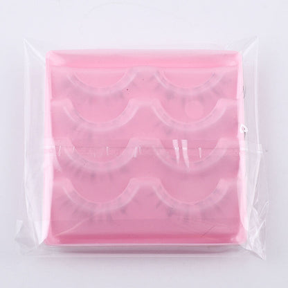 4 pairs eyelash false eyelashes mink hair lash natural reusable