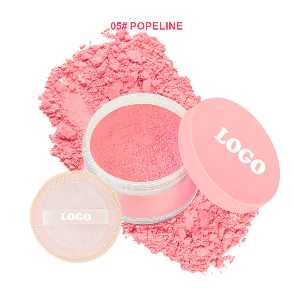 6-Color Blush Loose Powder Oil-Control Long-Lasting Waterproof Non-Caking Vegan