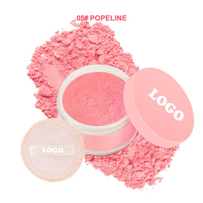 6-Color Blush Loose Powder Oil-Control Long-Lasting Waterproof Non-Caking Vegan