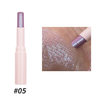 6-Color Jelly Eyeshadow Stick Pearlescent High Pigment Highlighter Stick Vegan