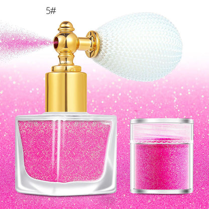 26 color highlighter powder glitter spray for face body hair (1 bottle of spray + 1 refill)