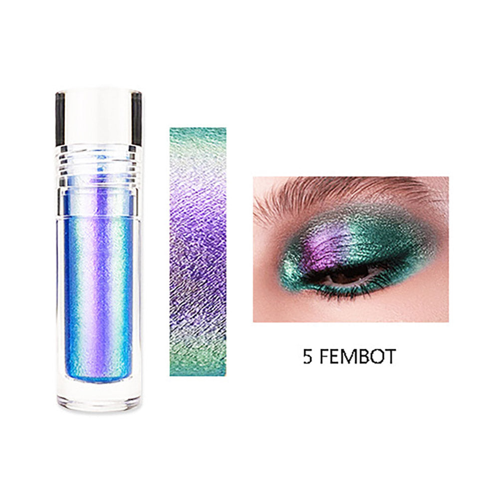 6 Color Chameleon Liquid Eyeshadow Metallic Highlighter Holographic Lipstick